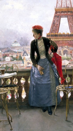 Dama en la Exposicion Universal de Paris